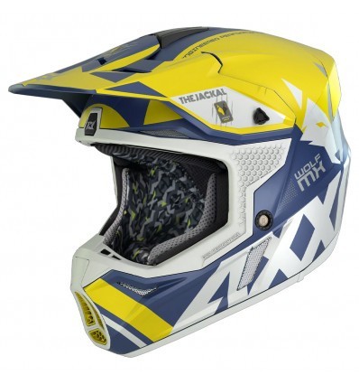 Axxis Wolf MX Helmet Yellow