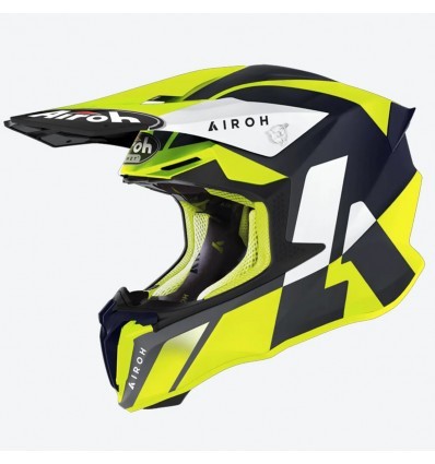 Capacete Airoh Twist 2.0 Lift Amarelo/Azul Matte