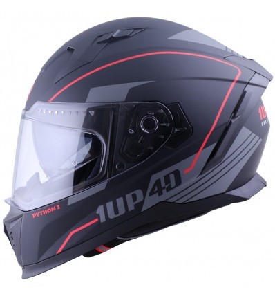 1UP4D Python Black/Red Full Face Helmet