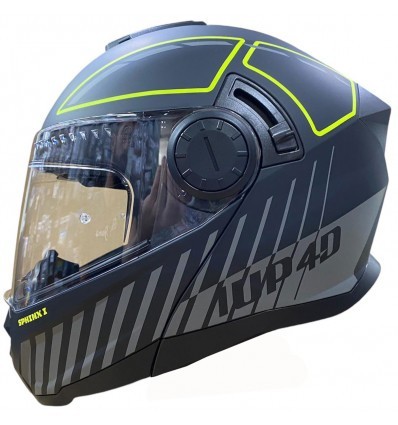 Capacete Modular 1UP4D Sphinx Preto/Fluor
