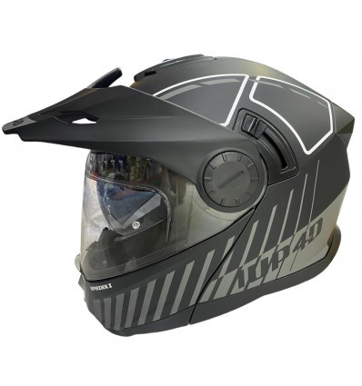 Capacete Modular 1UP4D Sphinx Preto/Branco