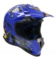 Blue SHIRO MTR MX KIDS Helmet