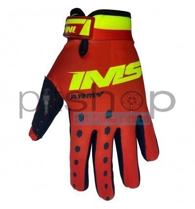 IMS ARMY Youth Red/Fluo Gloves