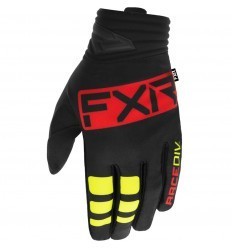 FXR Slip-On Prime Black/Red MX Gloves