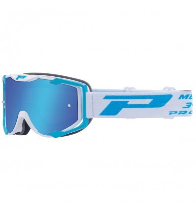 PROGRIP 3404 Menace White/Light Blue Goggles