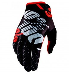 Black/Red 100% Gloves