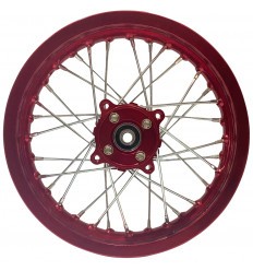Fuerduo 60/100-14 Front & 80/100-12 Rear Wheel Tires Disc Brake Rim Inner Tube with 15mm Bearing for Pit Dirt Bike 