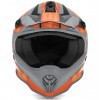 Capacete Criança Acerbis Impact Steel Jr Preto/Laranja